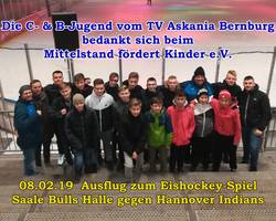 C1-/B-Junioren: Ausflug zum Eishockey nach Halle